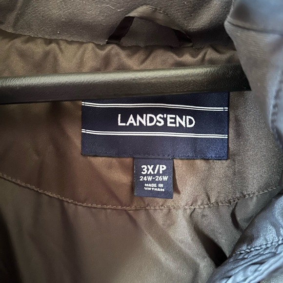 Lands' End Brown Quilted Long Puffer Jacket - Like New - Picture 6 of 16